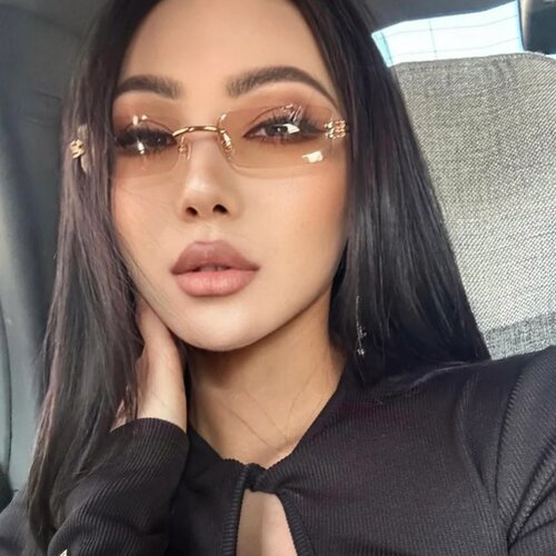 GM眼镜无边框浅色太阳镜女Jennie