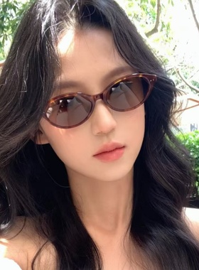 猫眼墨镜女欧美风复古偏光椭圆框