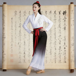 江湖夜雨十年灯舞蹈演出服白色汉服女古装中国风飘逸苍穹唤珊瑚颂