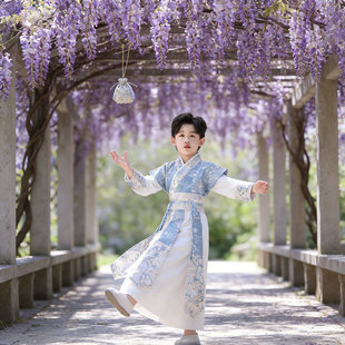 纸扇书生春庭雪美周郎男童舞蹈演出服装表演难生恨春涧春涧乱世书