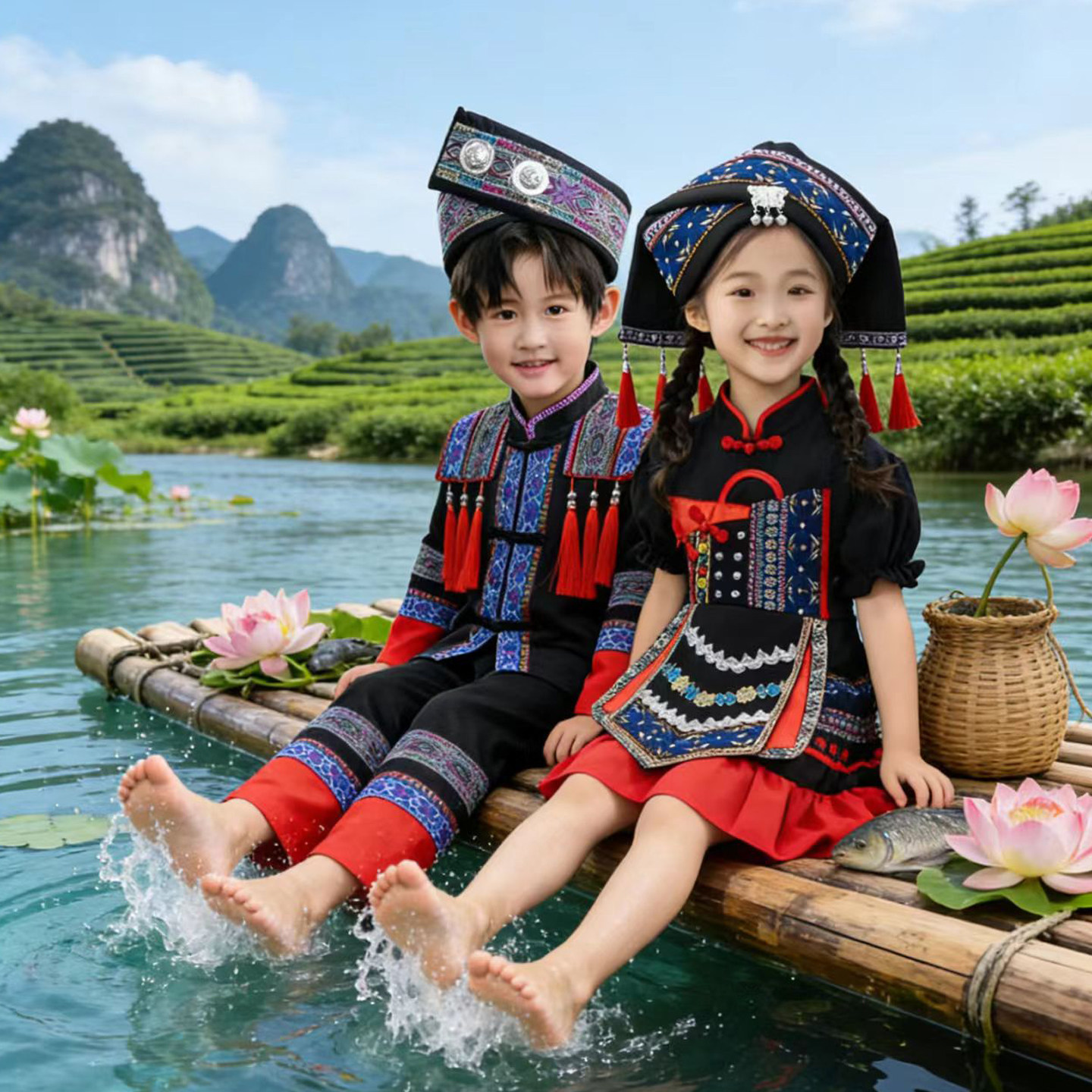 哈尼宝贝吉量民族表演三月三火把节刘三姐舞蹈演出服装女弥渡山歌