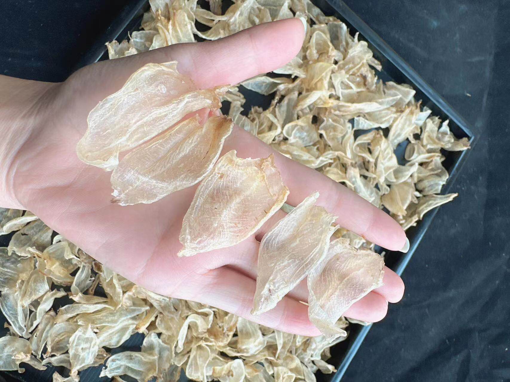 野生印尼巴基斯坦开片小白花胶足干货500g月子补血气养颜抗皱