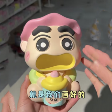 DIY奶瓶大嘴小新涂鸦玩具模具彩绘石膏娃娃乳胶立体磨具卡通手绘3