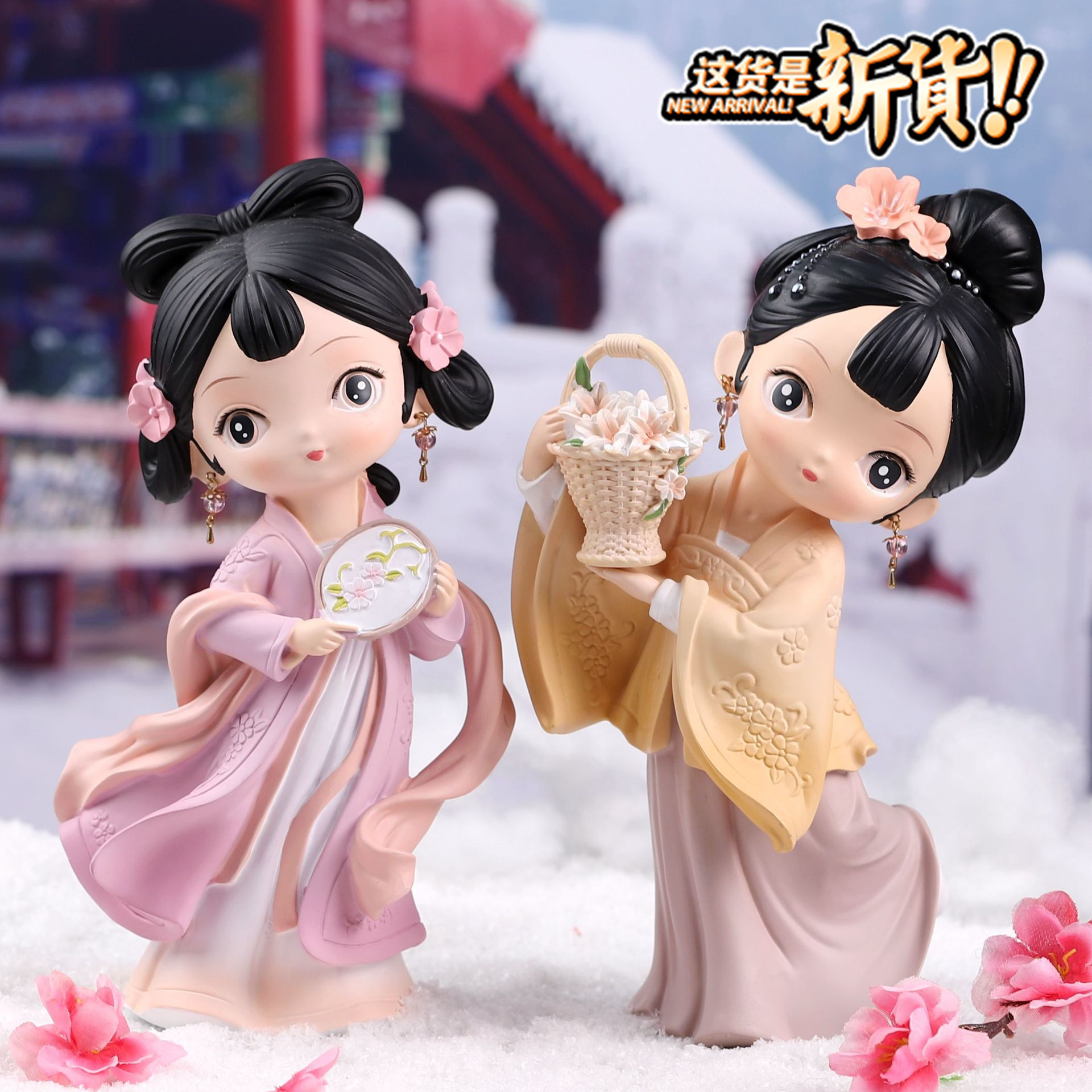 古装花仙子存钱罐涂色卡通模具石膏像乳胶模具石膏娃娃涂鸦彩绘