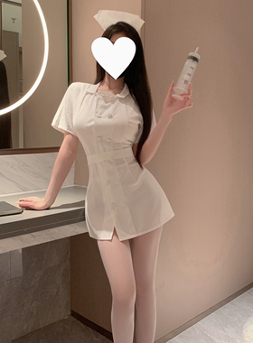 性感纯欲白色小胸护士制服cos角色扮演辣妹御姐情侣约会晴趣qqny