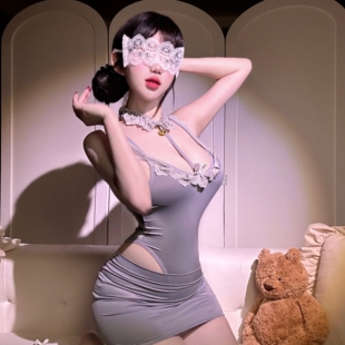 性感纯欲紧身OL秘书吊带连体衣包臀裙御姐情侣约会制服晴趣qqny