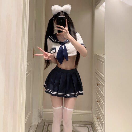 性感纯欲清纯小胸日系学院JK百褶裙cos角色扮演约会制服晴趣qqny