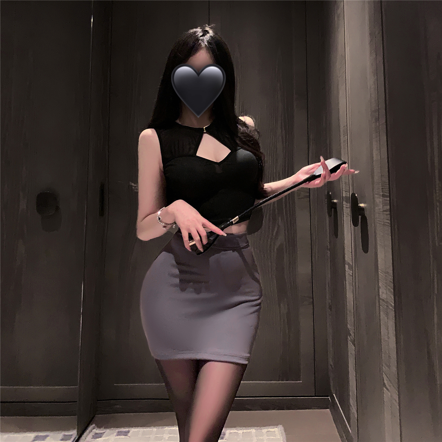 性感纯欲镂空圆领紧身包臀短裙ol秘书装御姐情侣约会制服晴趣qqny