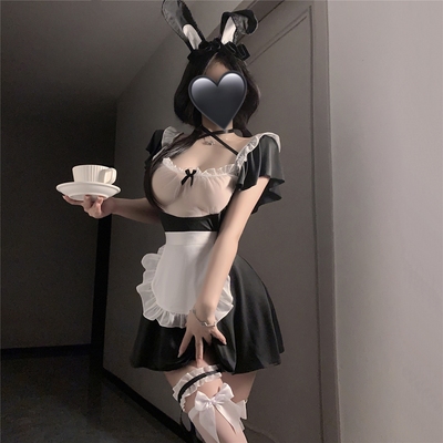 性感纯欲镂空透视兔女郎女仆cos角色扮演制服情侣约会晴趣qqny