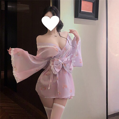 性感纯欲日系可爱樱月兔语蝴蝶结和服套装情侣约会制服晴趣qqny
