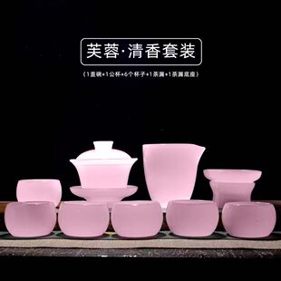 景德镇玉瓷茶具高档送礼新款轻奢高档泡茶壶白瓷盖碗茶杯酒具套装