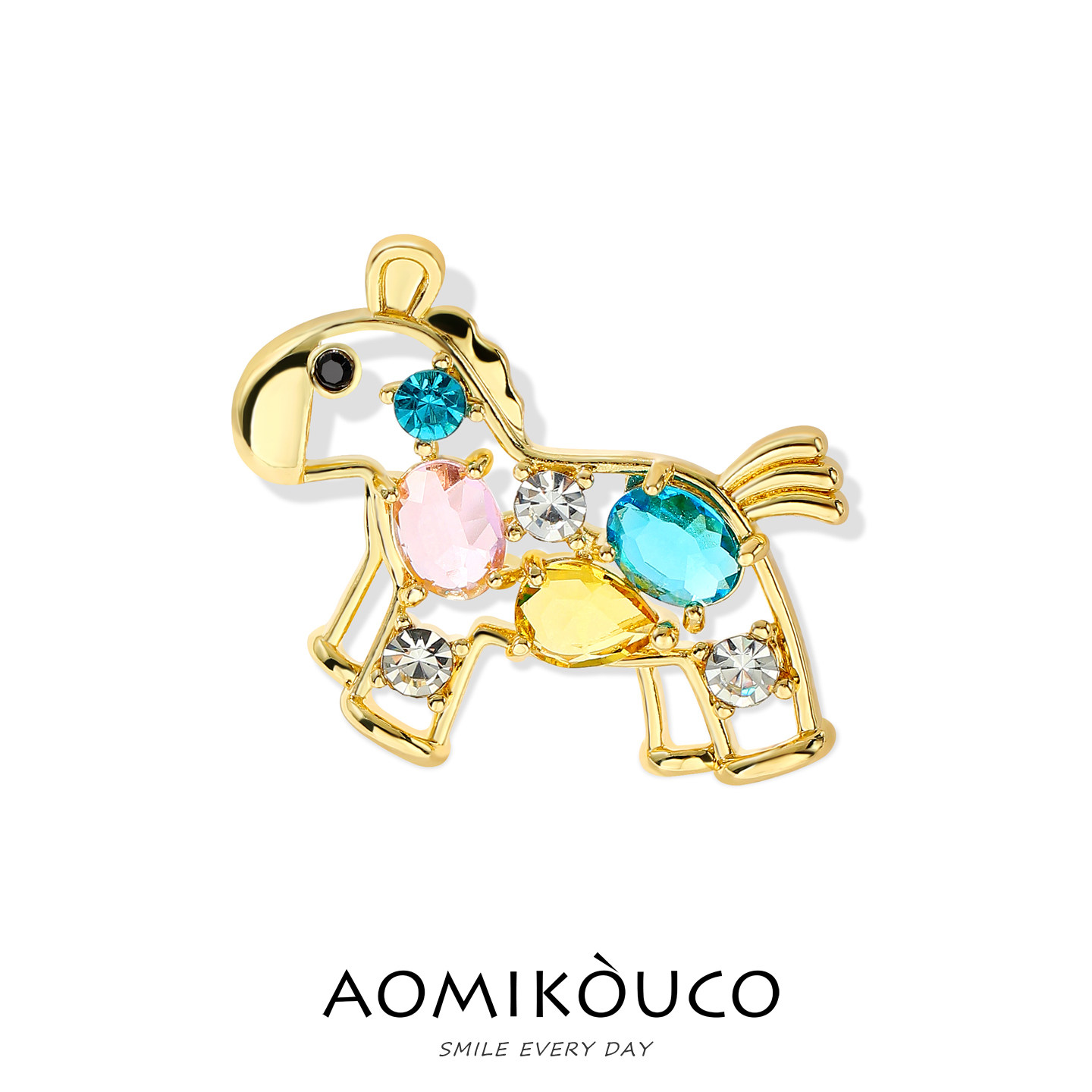 2025新款水晶小马驹胸针女高级感本命年轻奢小众西装别针新年配饰,饰品/流行首饰/时尚饰品新,胸针,淘宝优惠券,粉丝福利购,淘宝优惠卷