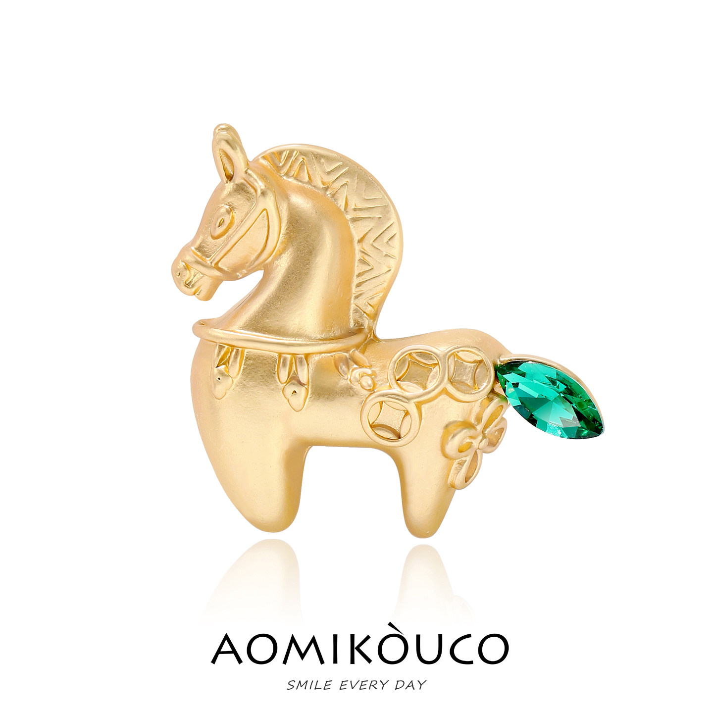 东方符号金色唐马胸针女款新年喜庆古典别针旗袍领口配饰精致胸花,饰品/流行首饰/时尚饰品新,胸针,淘宝优惠券,粉丝福利购,淘宝优惠卷