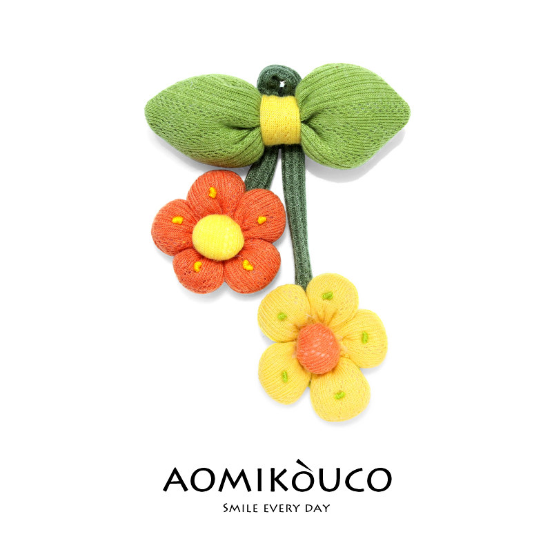 日系百搭到双生花向日葵胸针女简约小众别针衣服包包西服配饰饰品