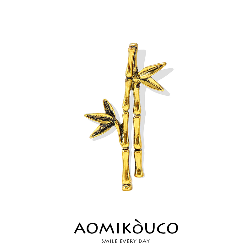 中国风复古做旧竹子胸针别针配饰