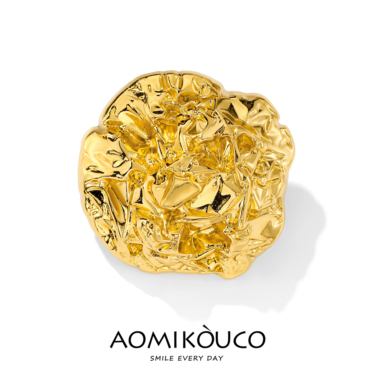 法式异形凹凸小众设计感金属胸针