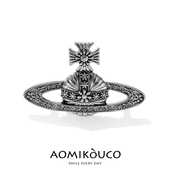 西太后薇薇安复古浮雕星球胸针设计感小众精致别针气质百搭配饰品