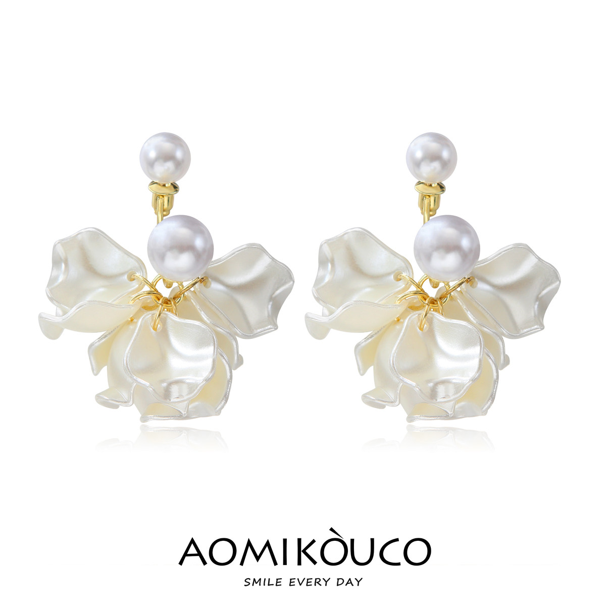 法式超仙珍珠花瓣温柔耳环气质小众高级感耳钉2025年新款爆款耳饰,饰品/流行首饰/时尚饰品新,耳钉,淘宝优惠券,粉丝福利购,淘宝优惠卷