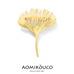 精致高档镂空流苏银杏叶胸针简约气质时尚金属别针西装外套配饰品