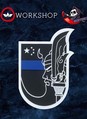 OurWorkshop “关公”夜光 PVC 魔术贴 士气章