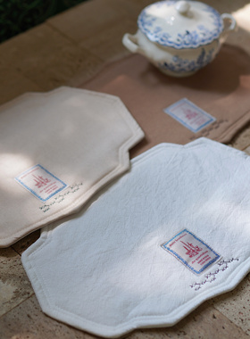 COSA日系棉麻布亚麻艺餐垫茶席隔热垫防烫垫下午茶拍照道具