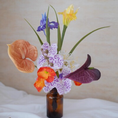 仿真花手感保湿胡姬花掌鸢尾花