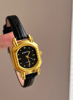 vintage时尚复古小众灯笼型手表女高级感轻奢精致百搭女士手腕表