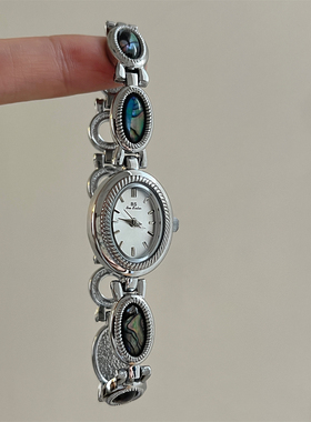 BS高级感气质椭圆形玛瑙手表女时尚显白气质不撞款女士石英腕表