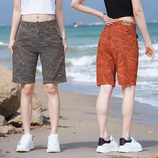 男士 高端花色休闲短裤 个性 五分裤 夏季 子百搭商务透气宽松中裤 薄款