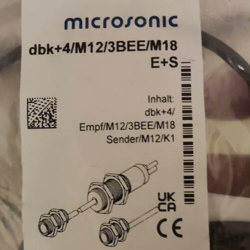 议价-德国Microsonic超声波传感器，型号dbk+4/M12-可维修