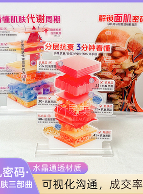 亚克力分层抗衰面诊引流摆件