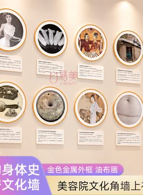 女性身体认知历史文化墙私密健康科普美容院养生馆咨询区墙面装饰