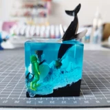 Сувенирные украшения Встреча с китом, грудное молоко, пуповина Лануго, юбилейный сувенир, оригинальный дизайн, клей, украшение из смолы