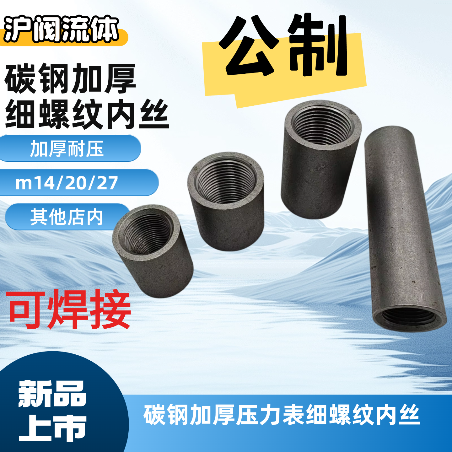 碳钢焊接内丝内螺纹压力表20*1.5