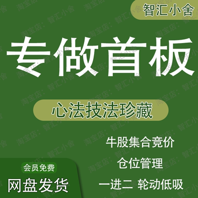 股票涨停板战法技术教程一板首板战法复盘打板一进二专做首板
