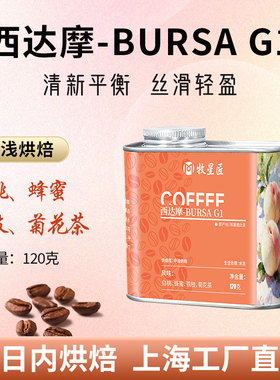 埃塞俄比亚西达摩BURSA G1日晒咖啡豆手冲香浓意式香浓精品咖啡豆