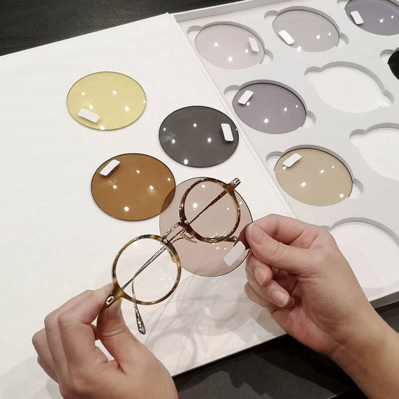 非球面树脂墨镜片彩膜偏光太阳镜不偏光变色片女男炫彩