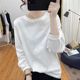 打底衫 白色纯棉灯笼袖 宽松显瘦时尚 小众九分袖 长袖 t恤女春秋新款