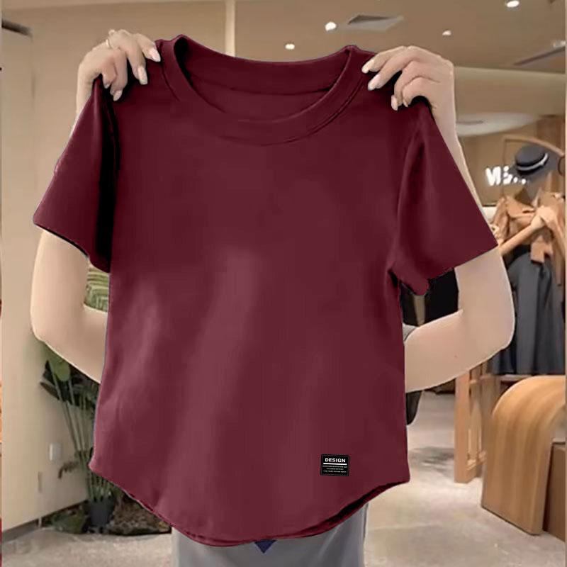 纯棉短袖t恤女2025夏季新款显瘦