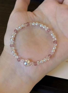 时尚珍珠手链女轻奢小众甜美ins风新款高级小众设计闺蜜手串手饰