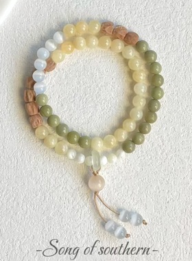 [青云古韵」新中式禅意串珠手链双层叠戴气质高级感精致手链