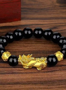 招财磨砂情侣仿佛珠皮丘越南男女貔貅手链手串转运珠手串