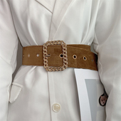 女士宽腰带韩版 饰ins风潮 绒面腰封大衣连衣裙收腰装 时尚 百搭新款