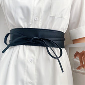 百搭连衣裙子收腰腰带 简约新款 时尚 黑色pu皮绑带腰封女ins风韩版