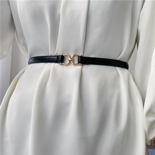饰腰封简约百搭西装 连衣裙子装 小皮带 潮流时尚 黑色细腰带女韩版