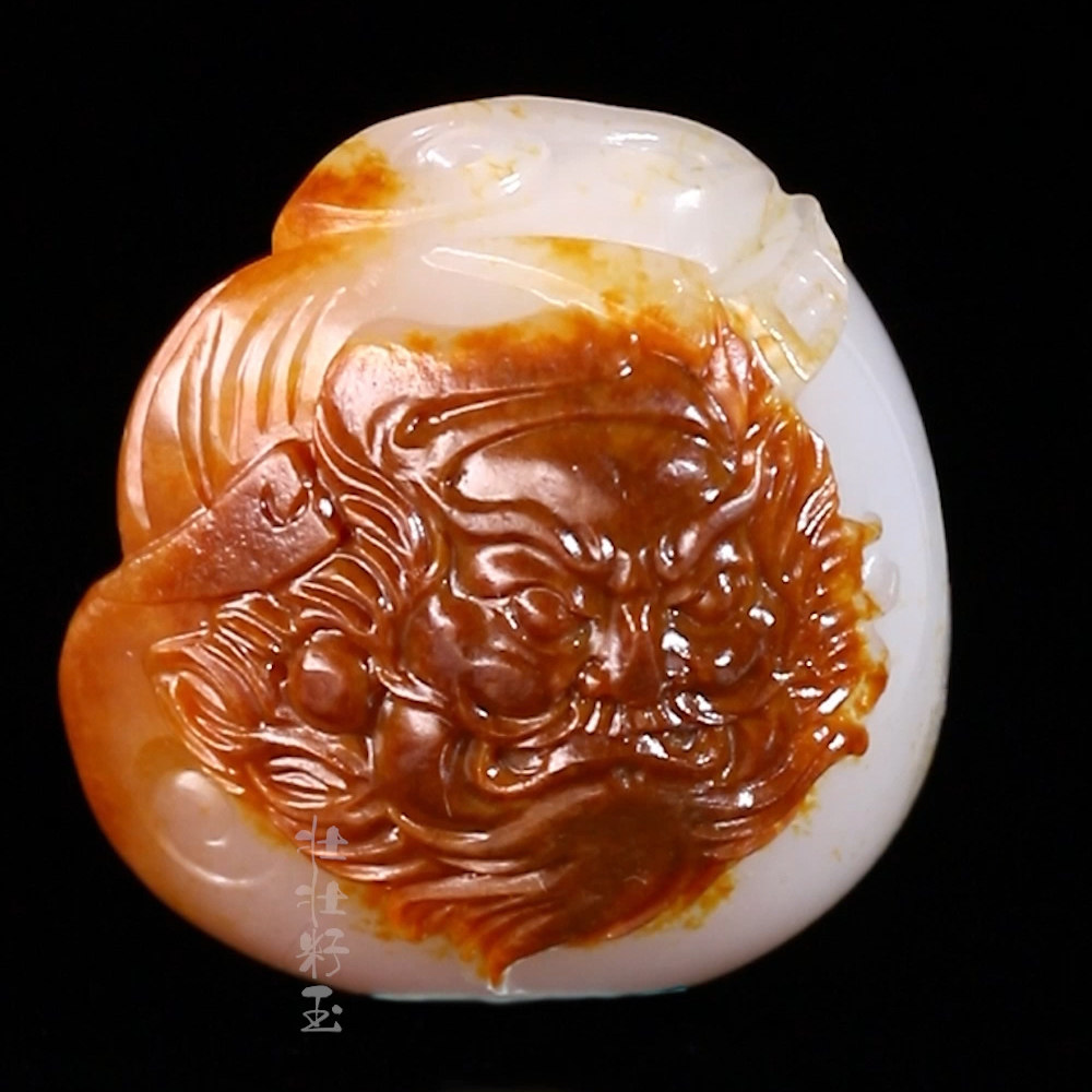 壮壮籽玉和田玉籽料钟馗吊坠