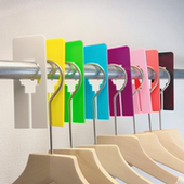 跨境热销分隔片婴儿衣橱尺码 圈塑料长方形白色彩色可写 分类尺码