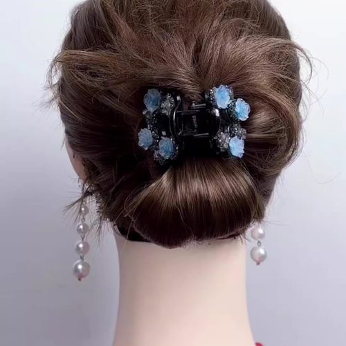 小号抓夹女简约气质亚克力鲨鱼夹