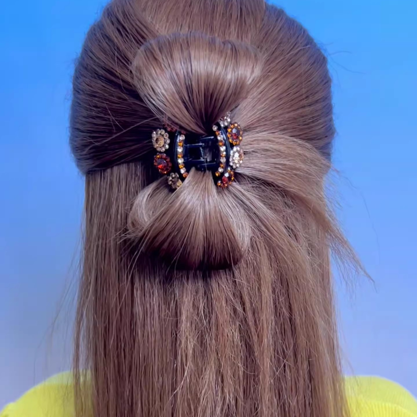 高档镶钻发夹抓夹女夹子气质盘发