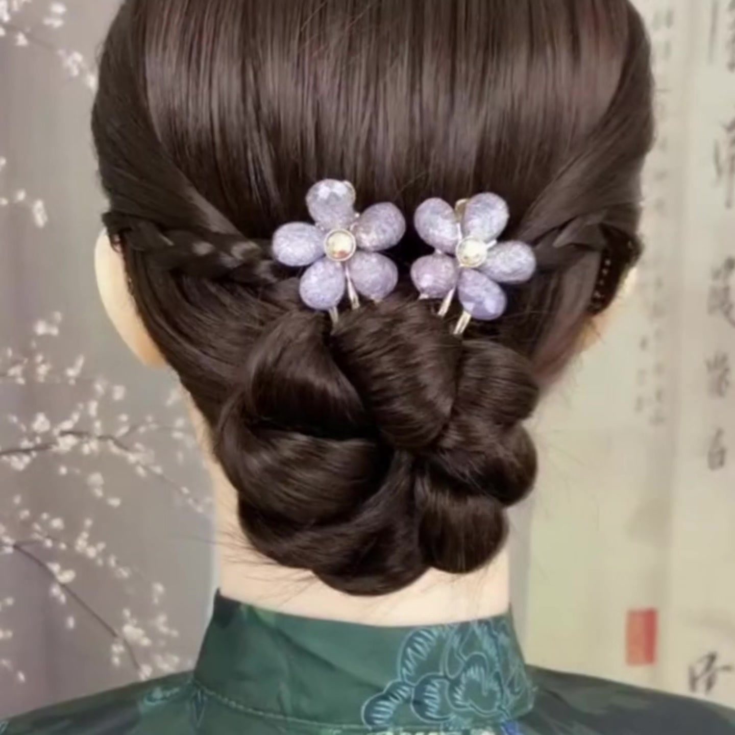 2025新款气质优雅水钻花朵发夹